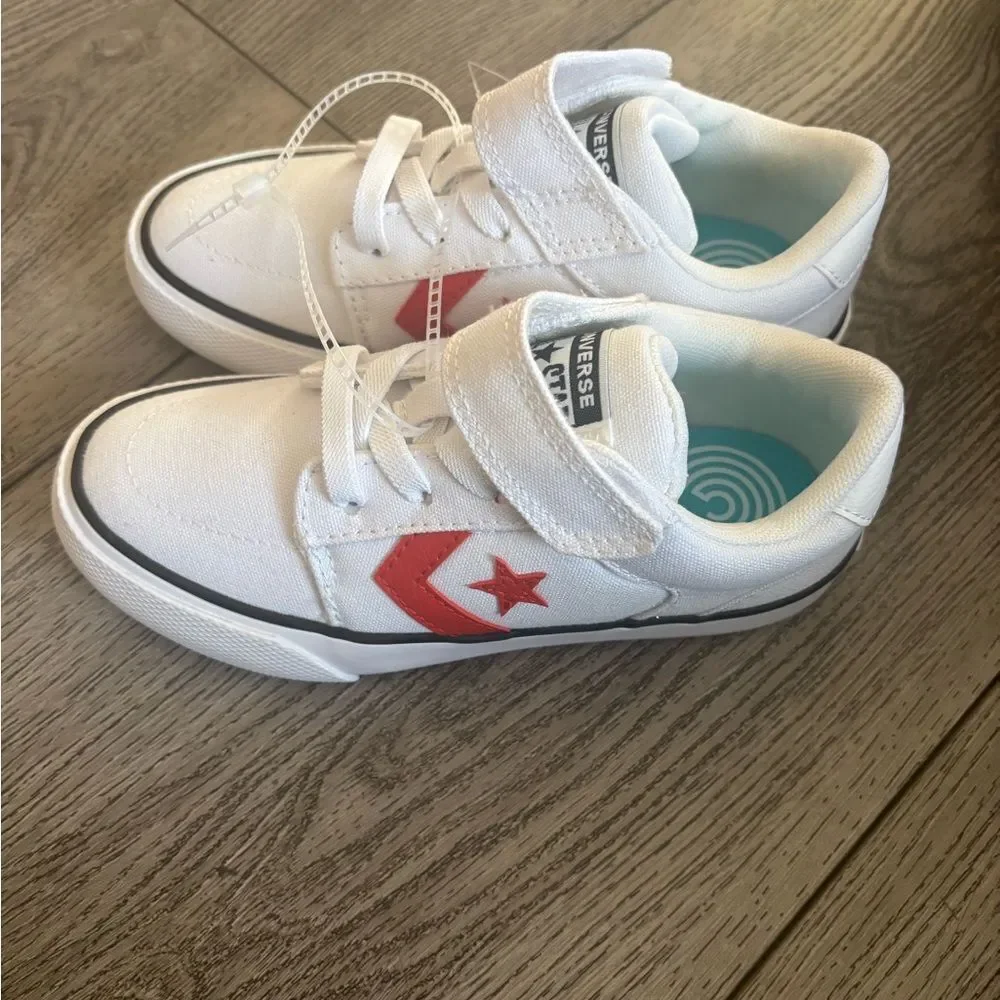 Converse Kids' White and Red Sneakers